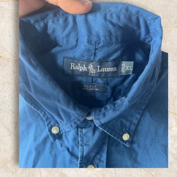 ⚜️Polo Ralph Lauren 💙 Blue Button-Down Shirt XL Custom Fit⚜️ - Picture 2 of 8